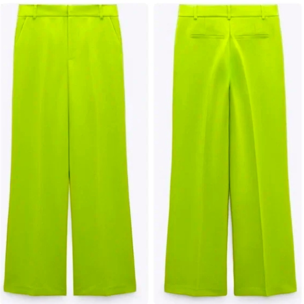 Zara Full Length Trousers in Lime (Matching Jacket Available) - Like New